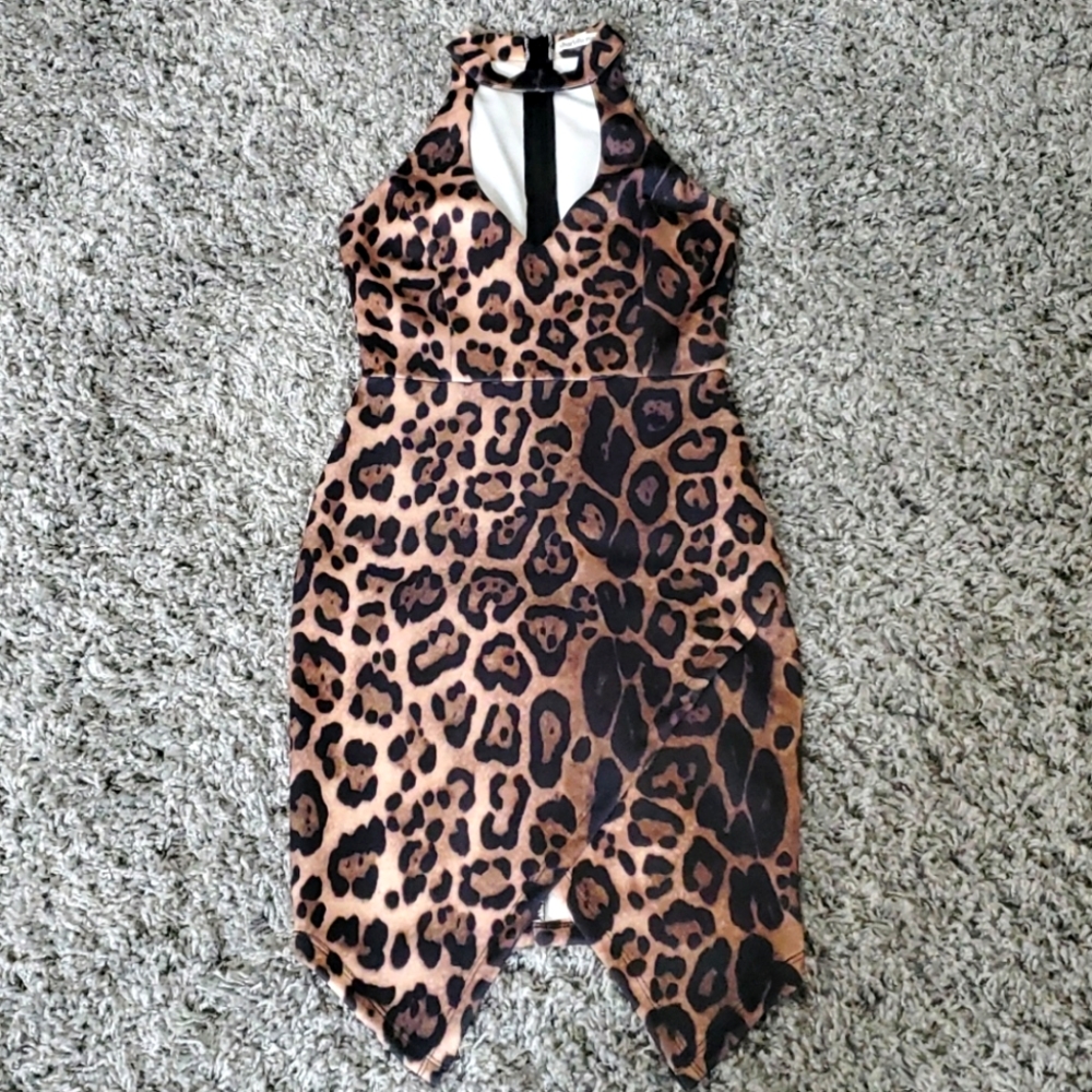 Charlotte Russe leopard print dress size XS